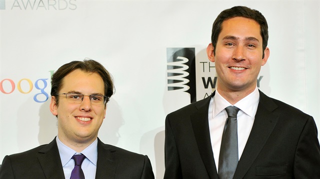 Instagram founders Mike Krieger (L) and Kevin Systrom