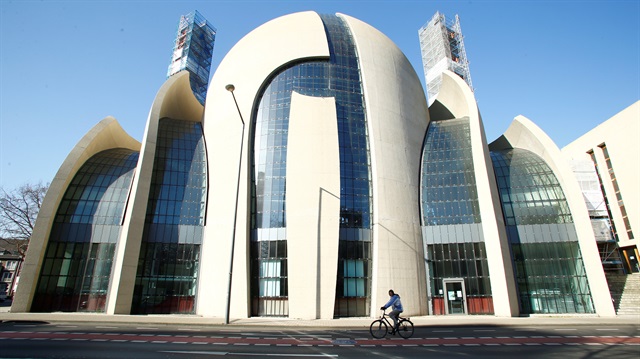 The new Central Mosque is photographed in Cologne, Germany.