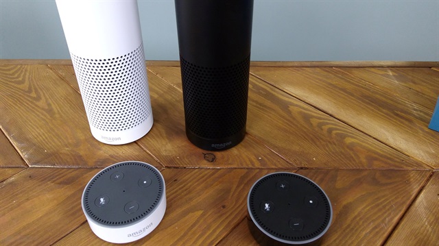  The Amazon Echo, a voice-controlled virtual assistant