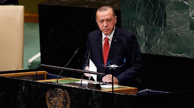 خطاب أردوغان بالجلسة الافتتاحية للدورة 73 للجمعية العامة للأمم المتحدة