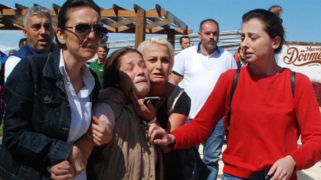 Turgut Aydın'ın eşi ve kızı gözyaşlarına boğuldu.