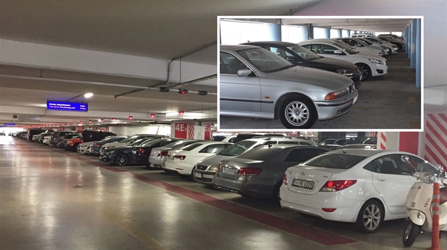 Fırtınada mağduriyet yaşamak istemeyen vatandaşlar araçlarını kapalı otoparklara park etti.