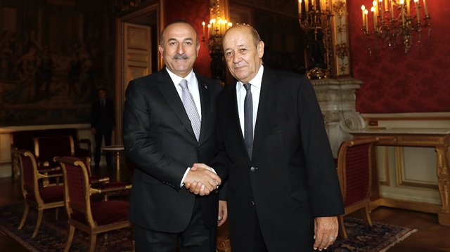 Dışişleri Bakanı Mevlüt Çavuşoğlu ve Fransız mevkidaşı Jean-Yves Le Drian
