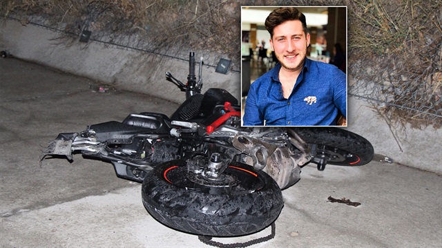 Motosikletin 150 metre sürüklendiği kazada Serttaş, başında kask olmasına rağmen hayatını kaybetti.