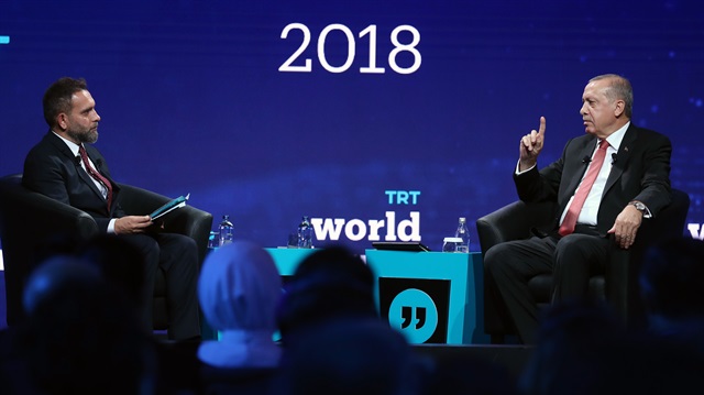 Cumhurbaşkanı Erdoğan, TRT World Forum kapanışı programında konuştu.