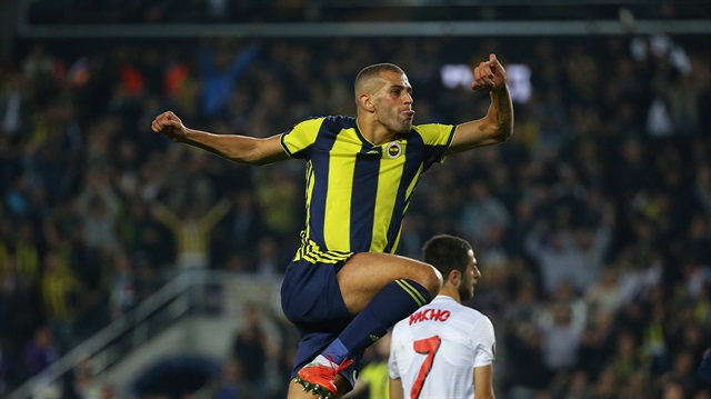 Fenerbahçe'nin Cezayirli golcüsü Islam Slimani, Spartak Trnava karşısında 2 gol birden attı.