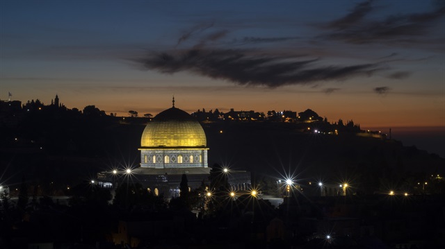 Sunrise over Al-Aqsa Mosque Compound

