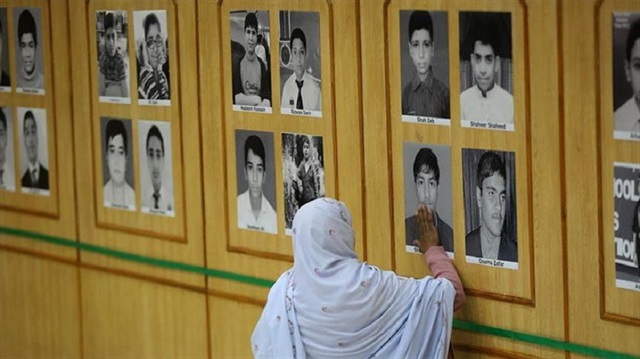 FILE PHOTO - Army Public School killed by Taliban militants, in a gallery dedicated by the provincial government for the victims of the school attack on the first anniversary of school attack, in Peshawar, Pakistan, on 16 December 2015.
