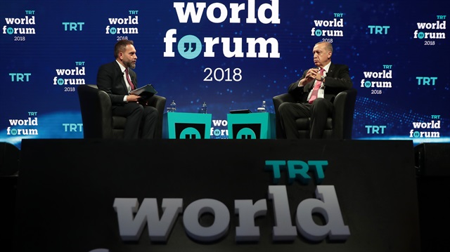 Turkish President Erdoğan attends TRT World Forum

