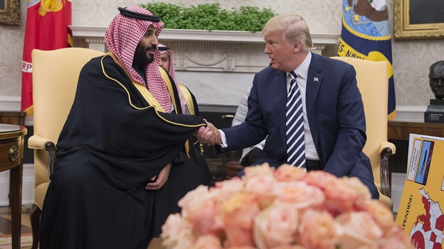 Suudi Arabistan Veliaht Prensi Selman bin Abdülaziz ve ABD Başkanı Donald Trump