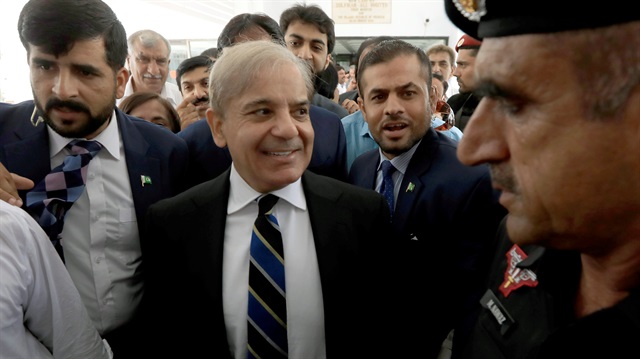 File photo: Shehbaz Sharif, brother of ex-prime minister Nawaz Sharif, and leader of Pakistan Muslim League - Nawaz (PML-N) leaves after attending the oath taking ceremony of the newly elected members of the National Assembly (Lower House of Parliament) at the Parliament house in Islamabad, Pakistan