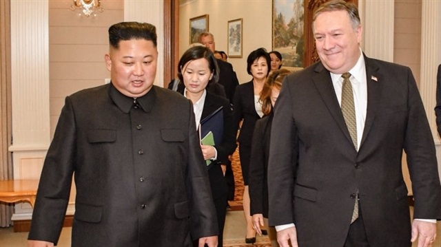 ABD Dışişleri Bakanı Mike Pompeo ve Kuzey Kore lideri Kim Jong-un