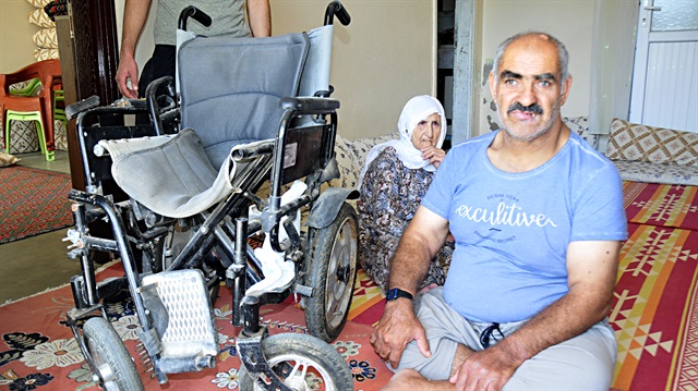 Mardin'de engelliye ait tekerlekli sandalyenin aküsü çalındı 