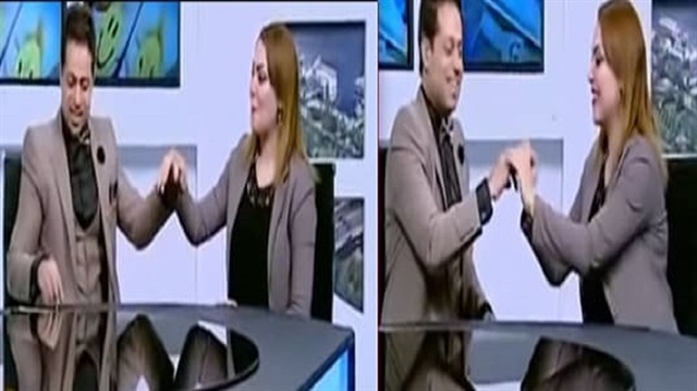 شاهد: مذيع مصري يفاجئ زميلته بخطبتها على الهواء
