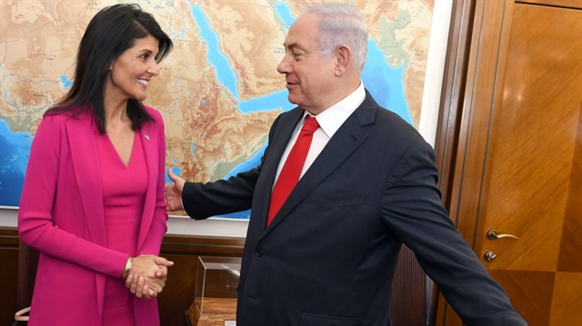 İsrail Başbakanı Binyamin Netanyahu ve geçtiğimiz gün istifa eden ABD'nin BM Daimi Temsilcisi Nikki Haley