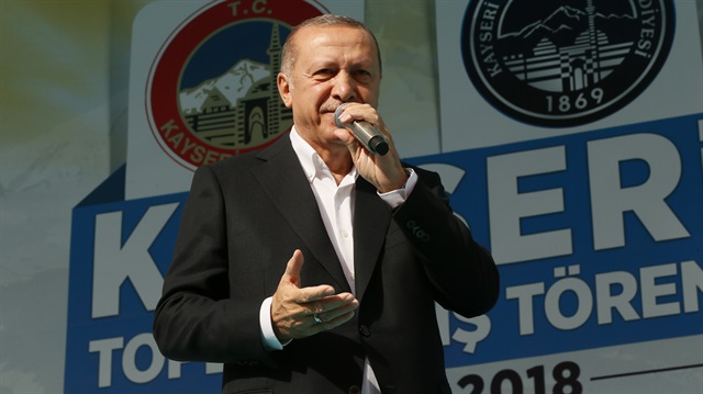 President of Turkey Erdoğan in Kayseri  