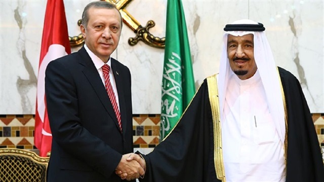 Turkish President Recep Tayyip Erdoğan and Saudi King Salman bin Abdulaziz