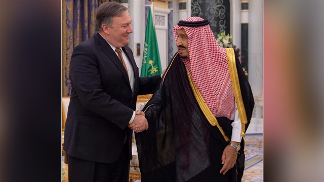 ABD Dışişleri Bakanı Mike Pompeo, Riyad'da Suudi Arabistan Kralı Selman bin Abdülaziz ile görüştü.