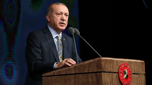 Cumhurbaşkanı Erdoğan Beştepe'deki törende konuştu.