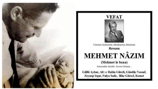 Mehmet Nazım’ın ölüm ilanında ABD’li oyuncu Gary Cooper’ın fotoğrafını kullanıldı.