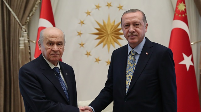 Erdoğan ile Bahçlei ittifak zirvesinde bir araya geldi.