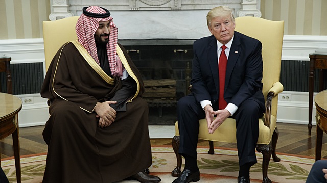 ABD Başkanı Trump ve Suudi Arabistan'ın Veliaht Prensi Selman.