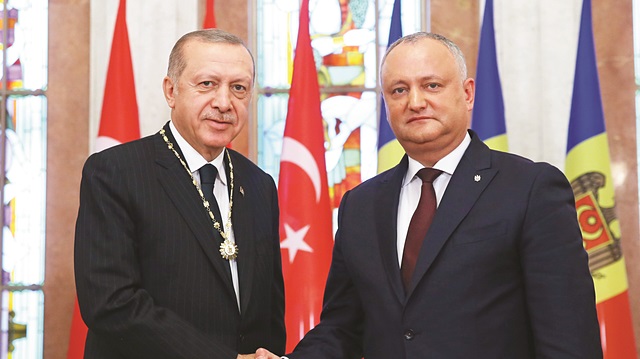 ​Cumhurbaşkanı Tayyip Erdoğan ve Moldova Cumhurbaşkanı İgor Dodon