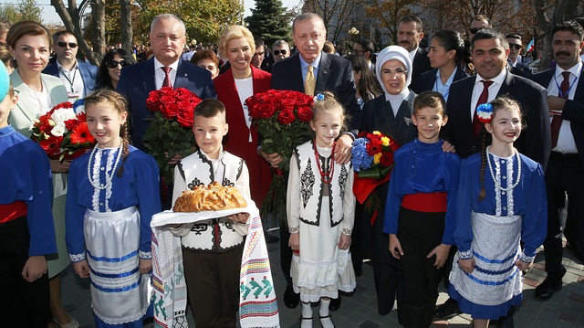 الرئيس التركي والمولدوفي ورئيسة غاغاوزيا