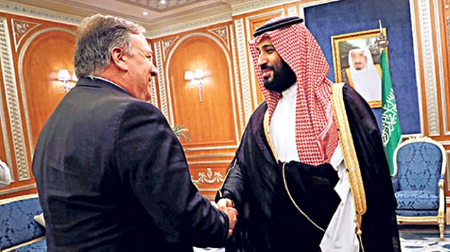 ABD Dışişleri Bakanı Mike Pompeo - Suudi Arabistan Veliaht Prensi Muhammed bin Selman