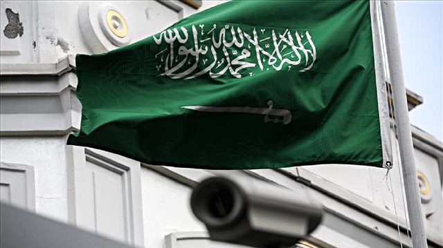 Flag of Saudi Arabia waves at the official residence of Consul General of Saudi Arabia as the waiting continues on the disappearance of Prominent Saudi journalist Jamal Khashoggi, in Istanbul, Turkey on October 18, 2018.