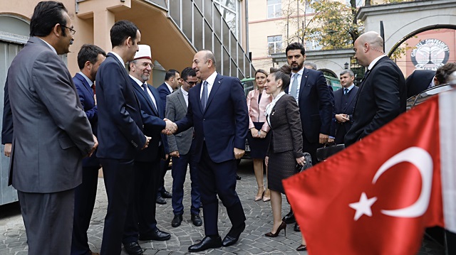 Turkish Foreign Minister Mevlut Cavusoglu in Kosovo