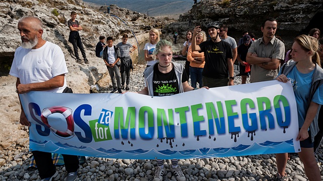 Environmental activists protest in Montenegro