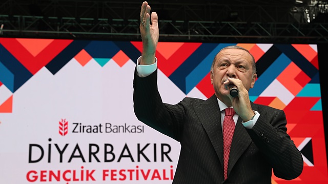 Cumhurbaşkanı Erdoğan Diyarbakır Stadyumu'nda konuştu.