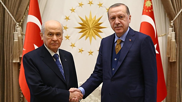 Cumhurbaşkanı Erdoğan ve MHP Lideri Bahçeli.