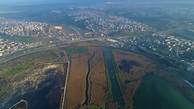 Kanal İstanbul'un geçmesi planlanan Küçükçekmece-Sazlıdere-Durusu güzergahı.