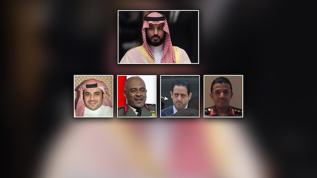 Suudi Arabistan Veliaht Prensi Selman ve Cemal Kaşıkçı cinayetiyle ilişkilendirilen dört adamı.