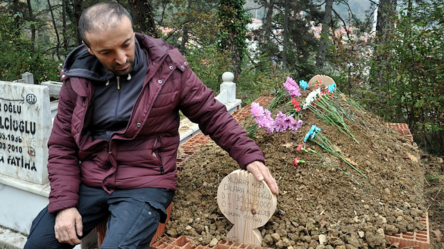 Baba Yıldıray Kilcioğlu kızı Dilara'nın mezarını ziyaret etti. 