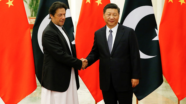 Chinese President Xi Jinping meets Pakistani Prime Minister Imran Khan at the Great Hall of the People in Beijing, November 2, 2018. 
