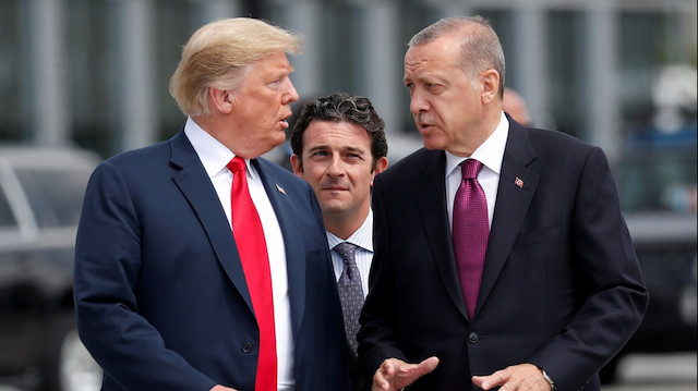 ABD Başkanı Trump ile Cumhurbaşkanı Recep Tayyip Erdoğan