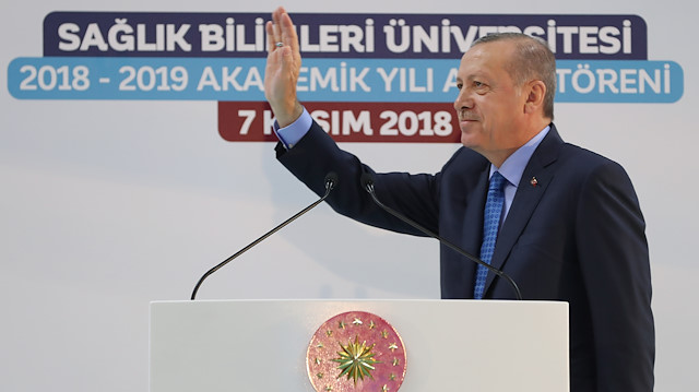 Cumhurbaşkanı Erdoğan, akademik yıl açılış töreninde konuştu.