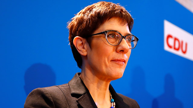 Chancellor Angela Merkel's protege, Annegret Kramp-Karrenbauer, addresses a news conference to promote her candidacy to succeed the German leader as chief of their conservative Christian Democrats (CDU) in Berlin, Germany, November 7, 2018. 