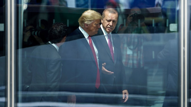 ABD Başkanı Donald Trump ile Cumhurbaşkanı Recep Tayyip Erdoğan.