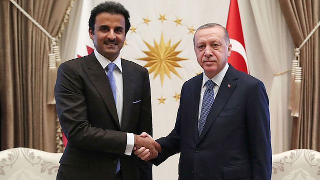 الرئيس التركي وأمير قطر 