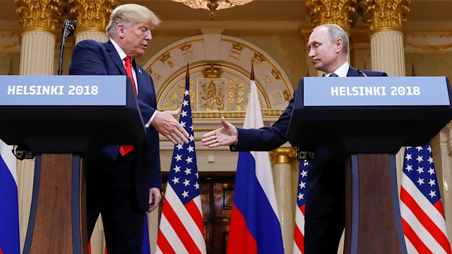  U.S. President Donald Trump and Russia's President Vladimir Putin 