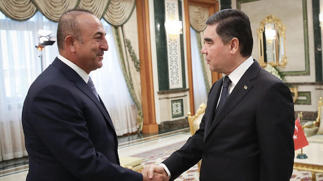 رئيس تركمانستان يستقبل تشاووش أوغلو