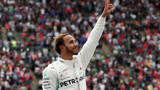 Mercedes' British driver Lewis Hamilton