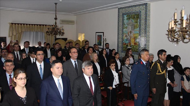 The Turkish Embassy in Jordan on Saturday marked the 80th death anniversary of Mustafa Kemal Ataturk, the founder of the Republic of Turkey.

