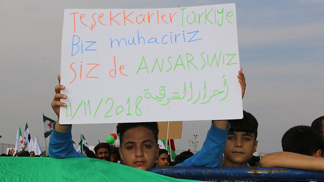 سوريون في تركيا يطالبون بتحرير شرق الفرات من الإرهاب