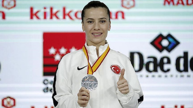 Turkey's Serap Özçelik Arapoğlu won silver medal in women's 50kg Kumite competition at the World Karate Championships in Spain's capital Madrid on Saturday.
