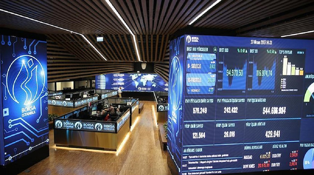 Turkey's stock exchange rose 0.18 percent, or 166.58 points, to open at 93,005.79 points Monday. 